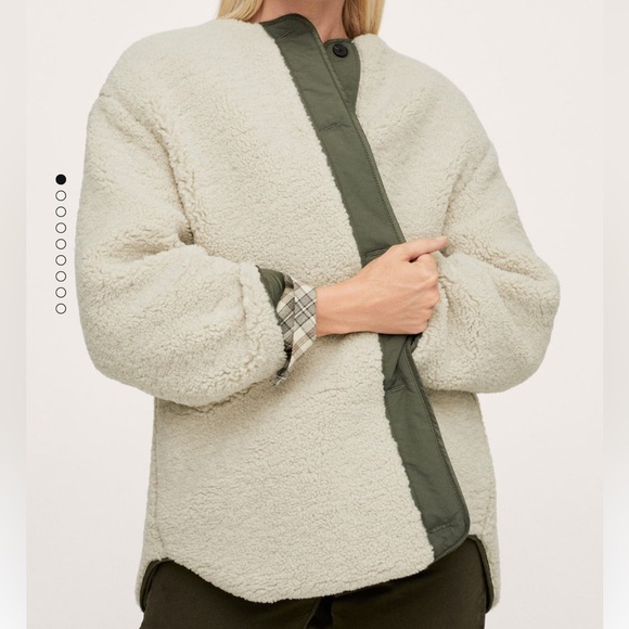 Mango Faux Shearling Jacket - Picture 5 of 15